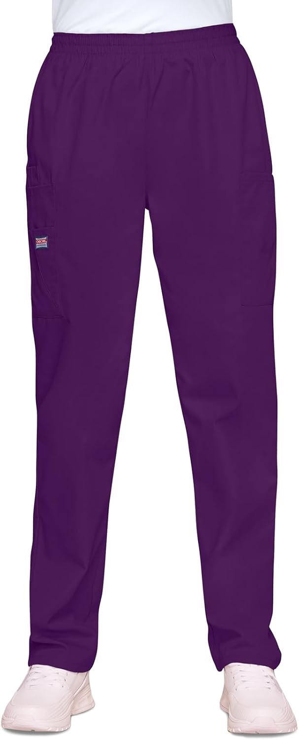 Cherokee Damen Workwear Cargo-Hose mit elastischer Taille Klassisch L Aubergine, L Aubergine
