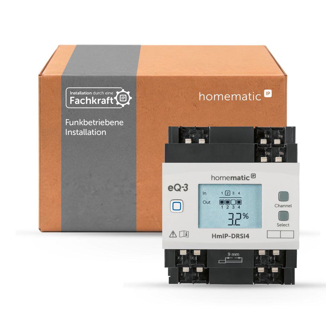 Homematic IP Smart Home Funk-Schaltaktor für Hutschienenmontage HmIP-DRSI4, 4-fach
