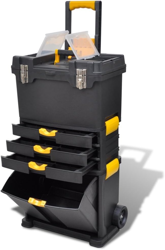 Festnight Werkzeugkoffer Tragbare Werkzeugkoffer Trolley Werkzeugaufbewahrung