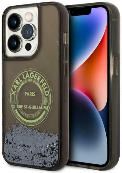 KARL LAGERFELD KLHCP14LLCRSGRK Hülle für iPhone 14 Pro 6,1" Schwarz hardcase Liq