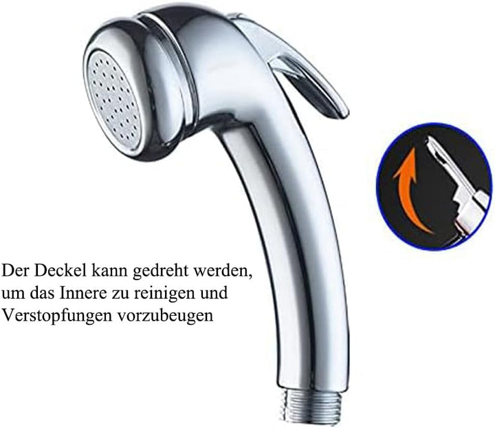 Duschkopf Hochdruck-Handbrause-Set mit Auslöser, Bidet Handbrause für Toilette, 1/2-Zoll-Gewinde, Ch