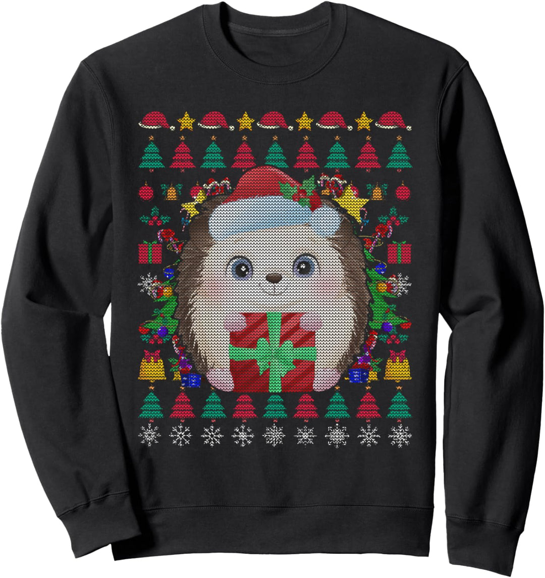 Wald Tier Weihnachten Geschenk Igel Ugly Christmas Sweatshirt