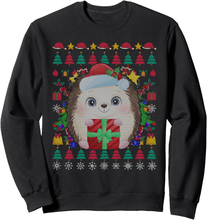 Wald Tier Weihnachten Geschenk Igel Ugly Christmas Sweatshirt