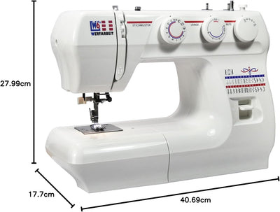 W6 WERTARBEIT N 1235/61 Nähmaschine (Freiarm Super Nutzstich-Nähmaschine (29 Programme)) weiss Stand