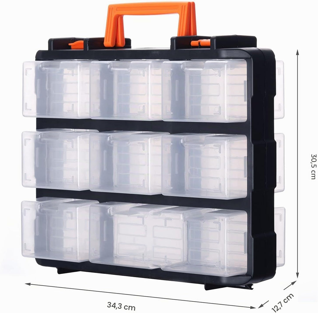 Mayouko 16 Compartments Detachable Toolbox Organizer,Hardware Organizer Box with Removable Sections,