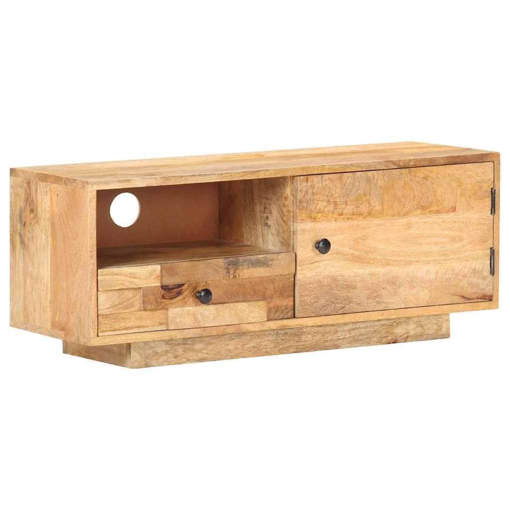 vidaXL Mangoholz Massiv TV Schrank 1 Tür 1 Regal 1 Schublade Lowboard TV Möbel Sideboard Fernsehtisc