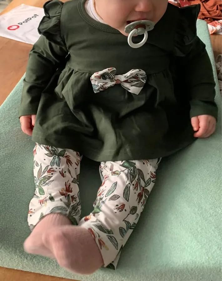 Baby Mädchen Kleidung Langarm Ruffle Tops und Floral gedruckt Hosen Kleinkind Baby Mädchen Outfits S