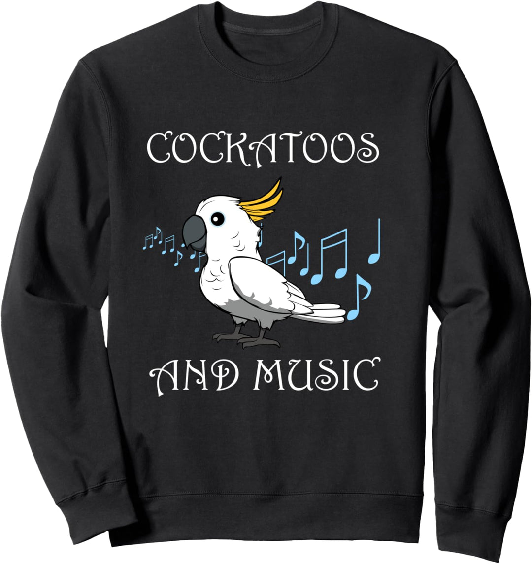 Nymphensittich Musik Noten Notenschlüssel Kakadu Sweatshirt