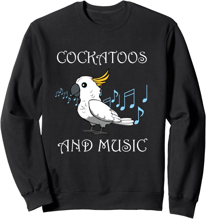 Nymphensittich Musik Noten Notenschlüssel Kakadu Sweatshirt