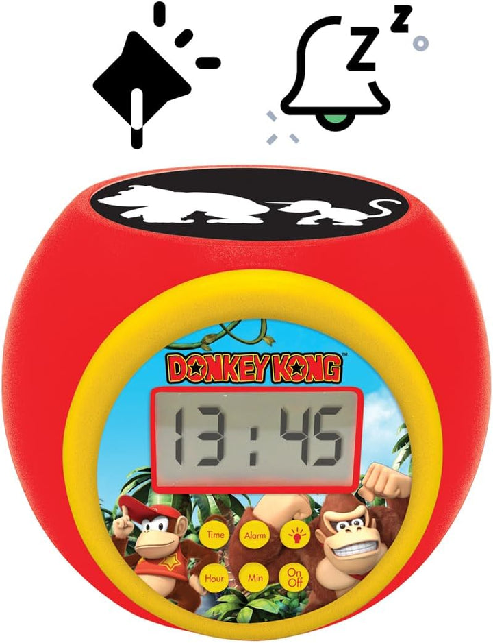 Lexibook, Donkey Kong, Projektor-Wecker, RL977DKLXB | Deckenprojektion, Timer, LCD-Display, Schlumme
