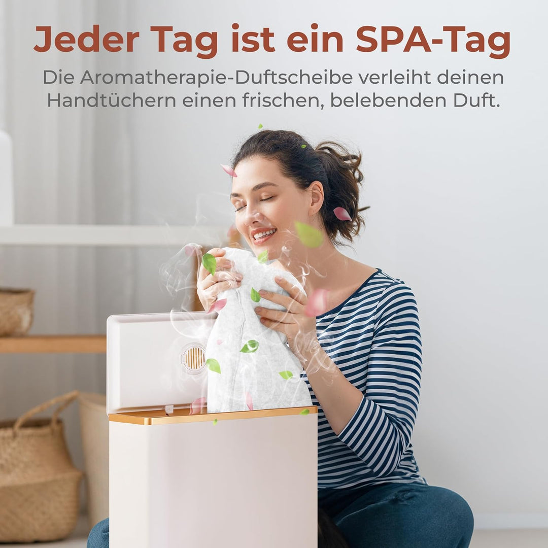 SereneLife Handtuchtrockner Elektrisch Roségold – Fassungsvermögen für 2 Handtücher, Energiesparend