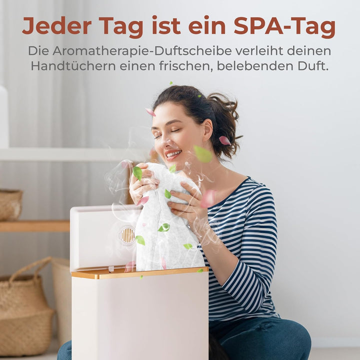 SereneLife Handtuchtrockner Elektrisch Roségold – Fassungsvermögen für 2 Handtücher, Energiesparend