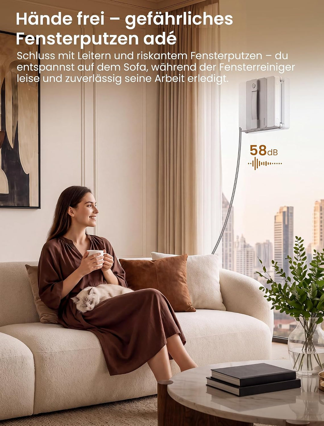 Proscenic Fensterputzroboter,Fensterroboter,fensterputzer kompakt 8KPA