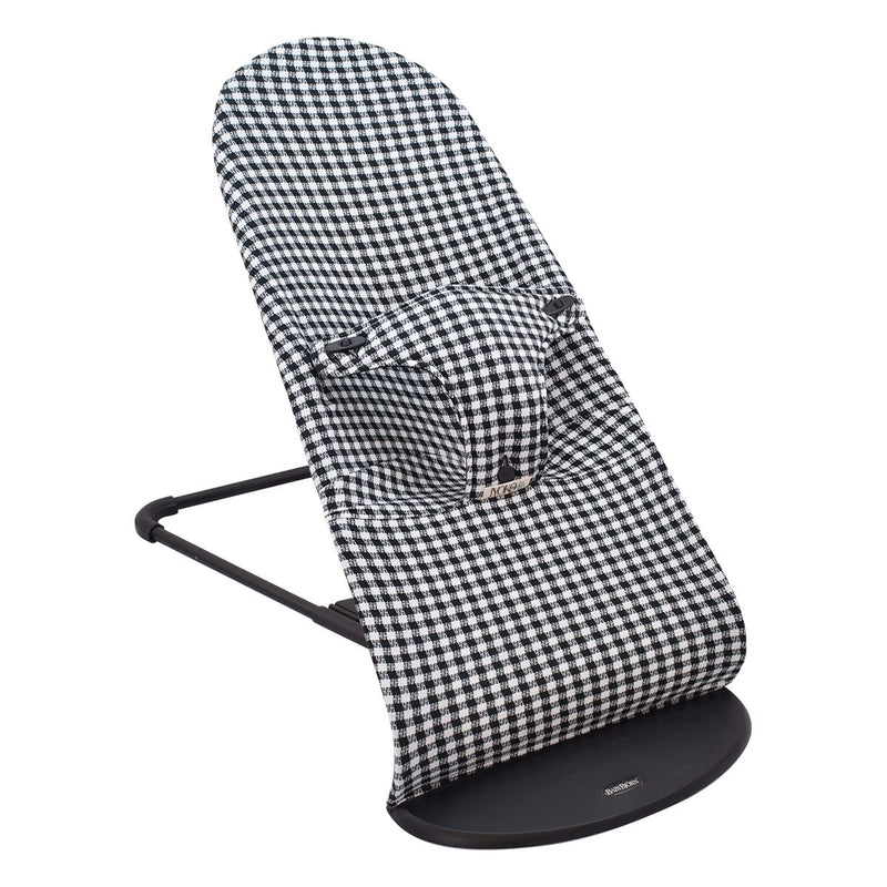 JYOKO KIDS Bezug kompatibel mit Babybjorn Bliss, Balance, Soft (Vichy, Baumwolle) Schwarz und Weiss,