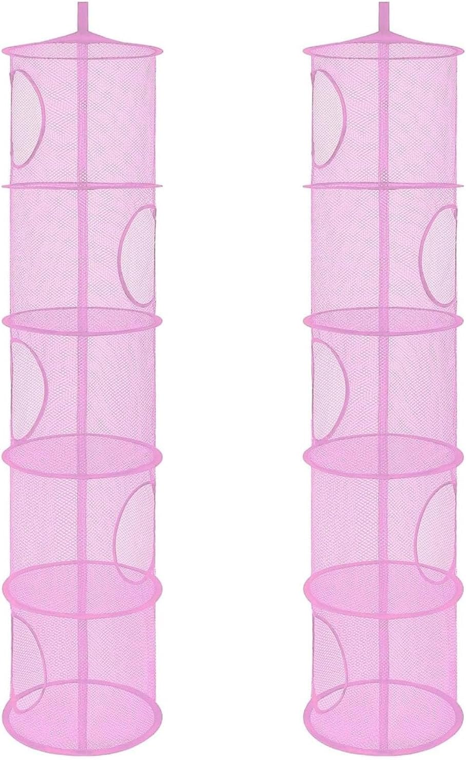 Hängeaufbewahrung, 2 Stück Faltbare Hängeaufbewahrung Organizer, 5 Fächer Hängeregal Mesh Hängende N