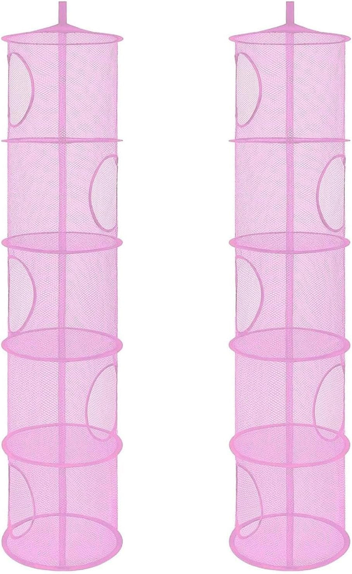 Hängeaufbewahrung, 2 Stück Faltbare Hängeaufbewahrung Organizer, 5 Fächer Hängeregal Mesh Hängende N