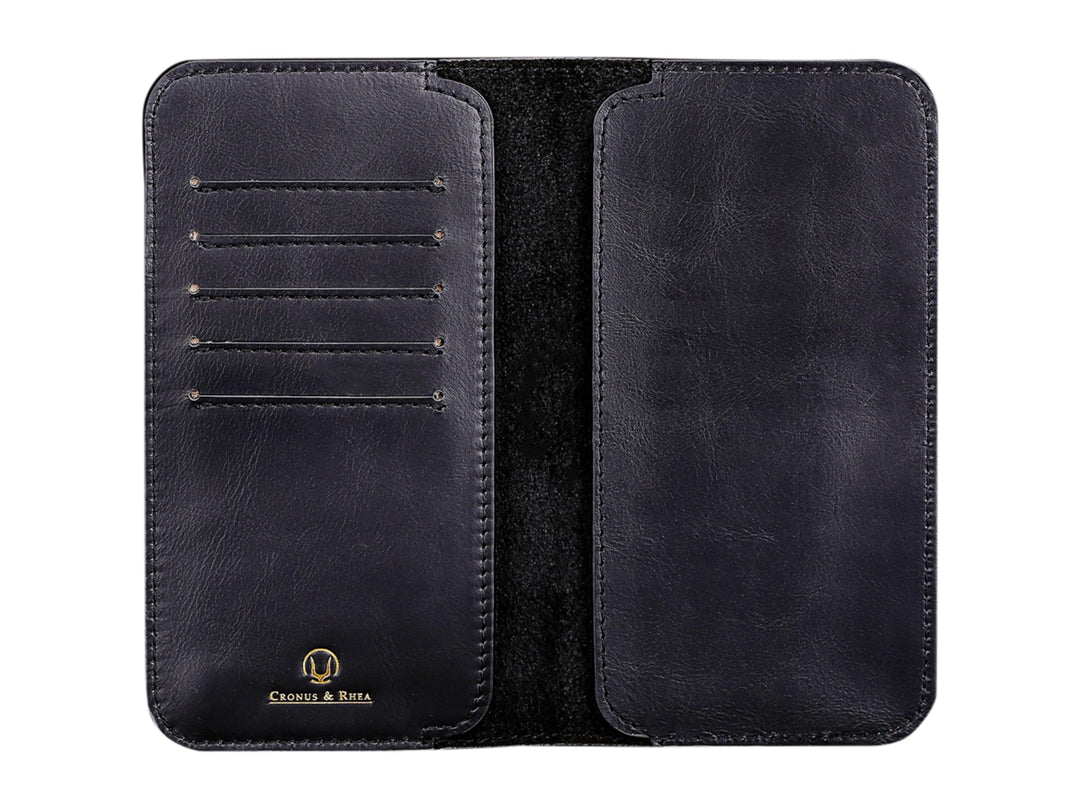 Cronus & Rhea - Smartphone Geldbörse aus Leder - Modell: Cerberus - Mit Geschenkbox - Geldbeutel Hül