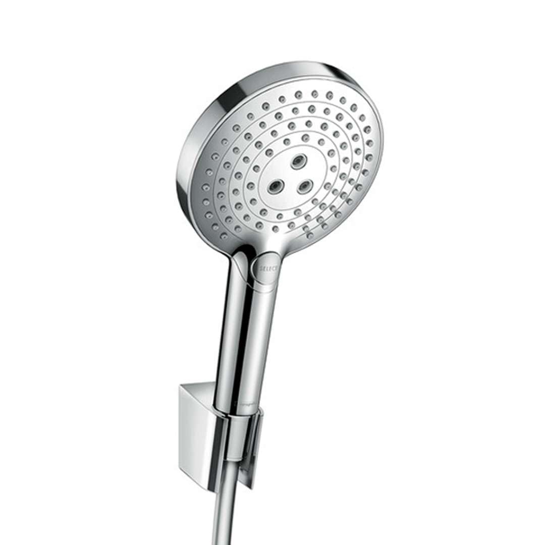hansgrohe Raindance Select S 120 Duschhalterset inkl. Duschschlauch 1,25m, Chrom Chrom Set mit Braus