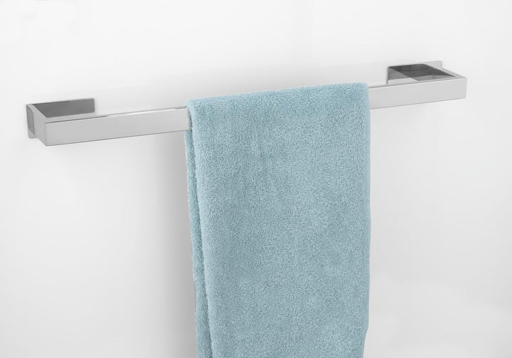WENKO Turbo-Loc® Badetuchstange UNO Genova Shine 60 cm, Handtuchstange aus Edelstahl für Badetücher