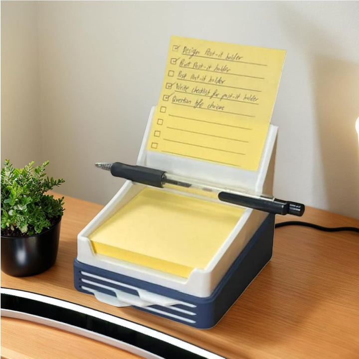 Sticky Note Holder, Memo Pad Organizer, 10 x 11 x 9 cm/3,9 x 4,3 x 3,5 Zoll Desktop Storage Box, Kee