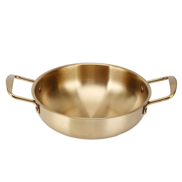 Gold Koreanischer Ramen-Topf, Edelstahl-Nudel-tragbare Küche Zum Kochen von Schnellen Nudeln, Allumi