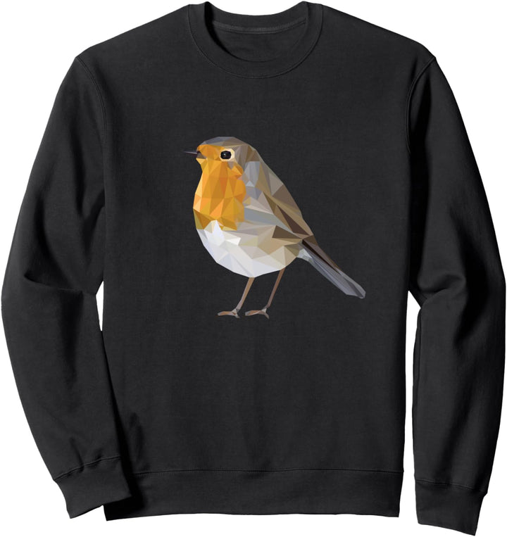 Süsses Rotkehlchen in low-poly - fluegge Premium Design Sweatshirt