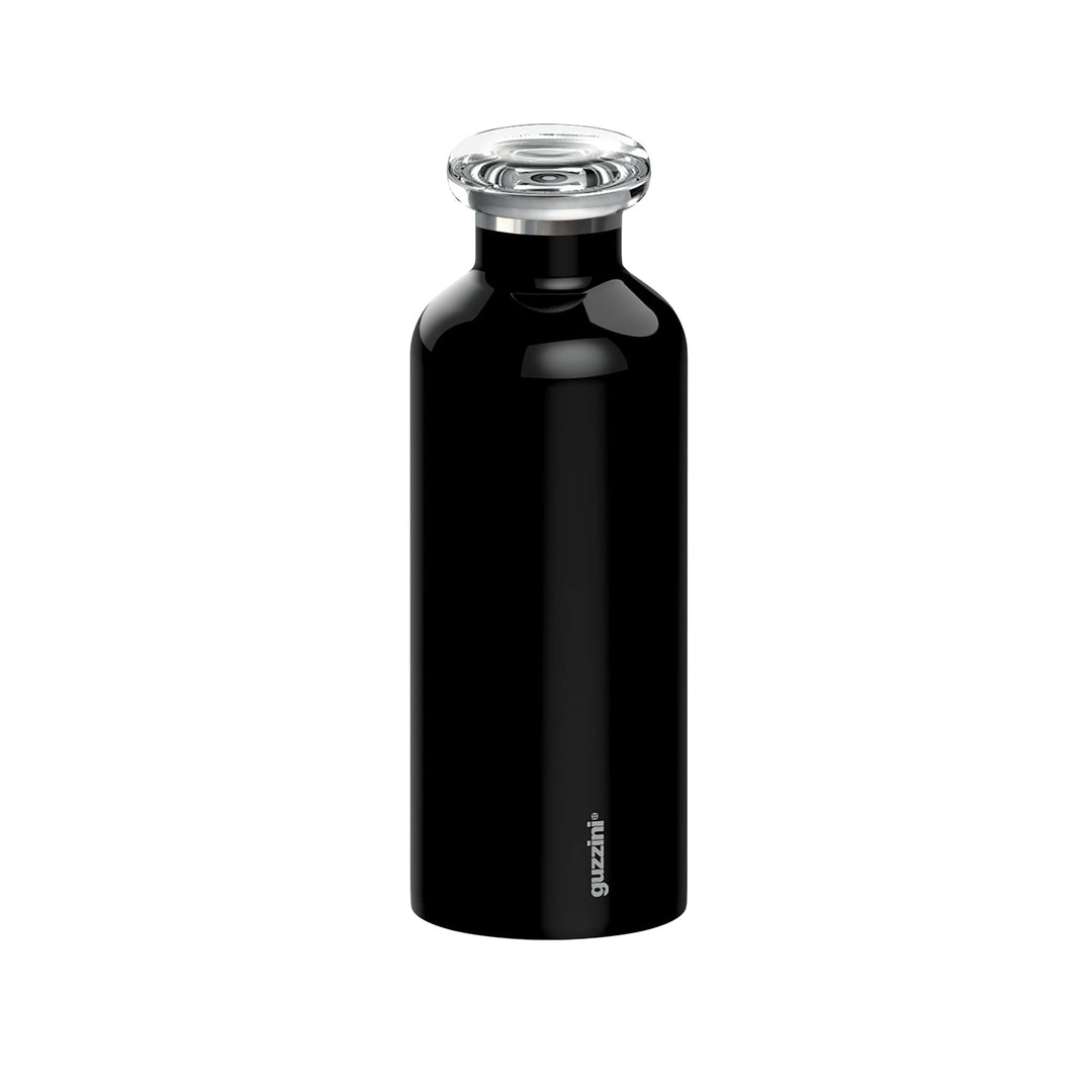 Guzzini - On The Go, ENERGY Thermosflasche, Trinkflasche Edelstahl - Schwarz, Ø 7,3x h21,2 cm | 500
