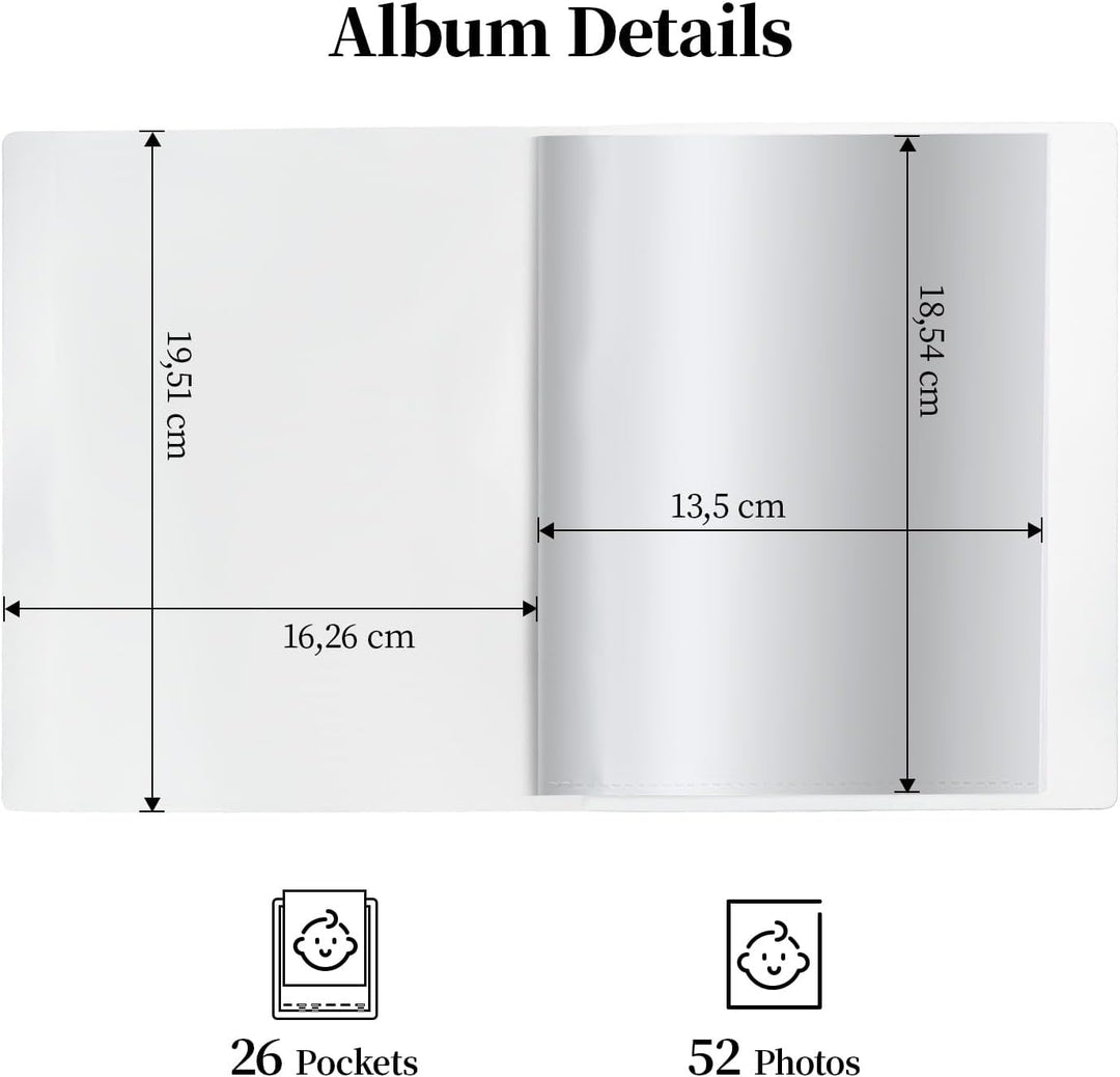 Vienrose Fotoalbum 13x18 Einsteckalbum 6er Set – Beige – Kleines Fotoalbum zum Einstecken & Selbstge