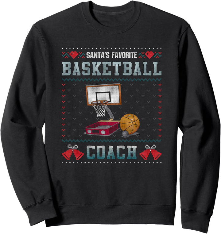 Santas Favorite Basketball Coach Ugly Christmas Sweater Sweatshirt