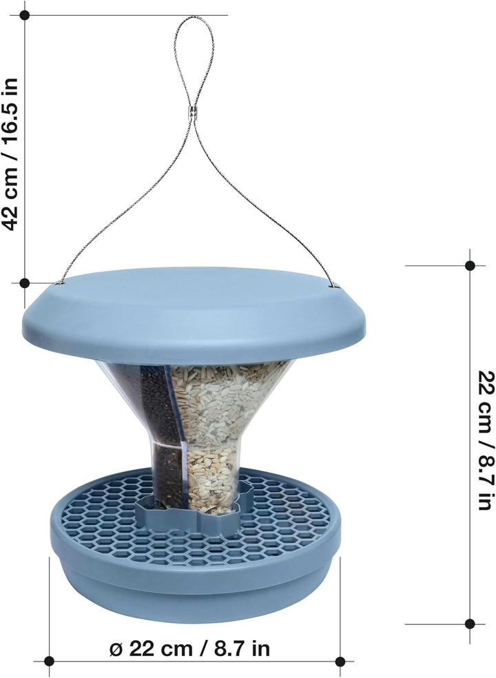 SWISSINNO Vogel-Futtersilo Davos SMART Birds. Füttern Sie Vögel - Nicht Nagetiere! Robust + Zuverläs