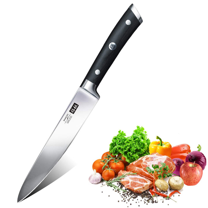 SHAN ZU Kochmesser Allzweckmesser Profi 15cm Scharf Küchenmesser mit G10 Griff - CLASSIC Series, All