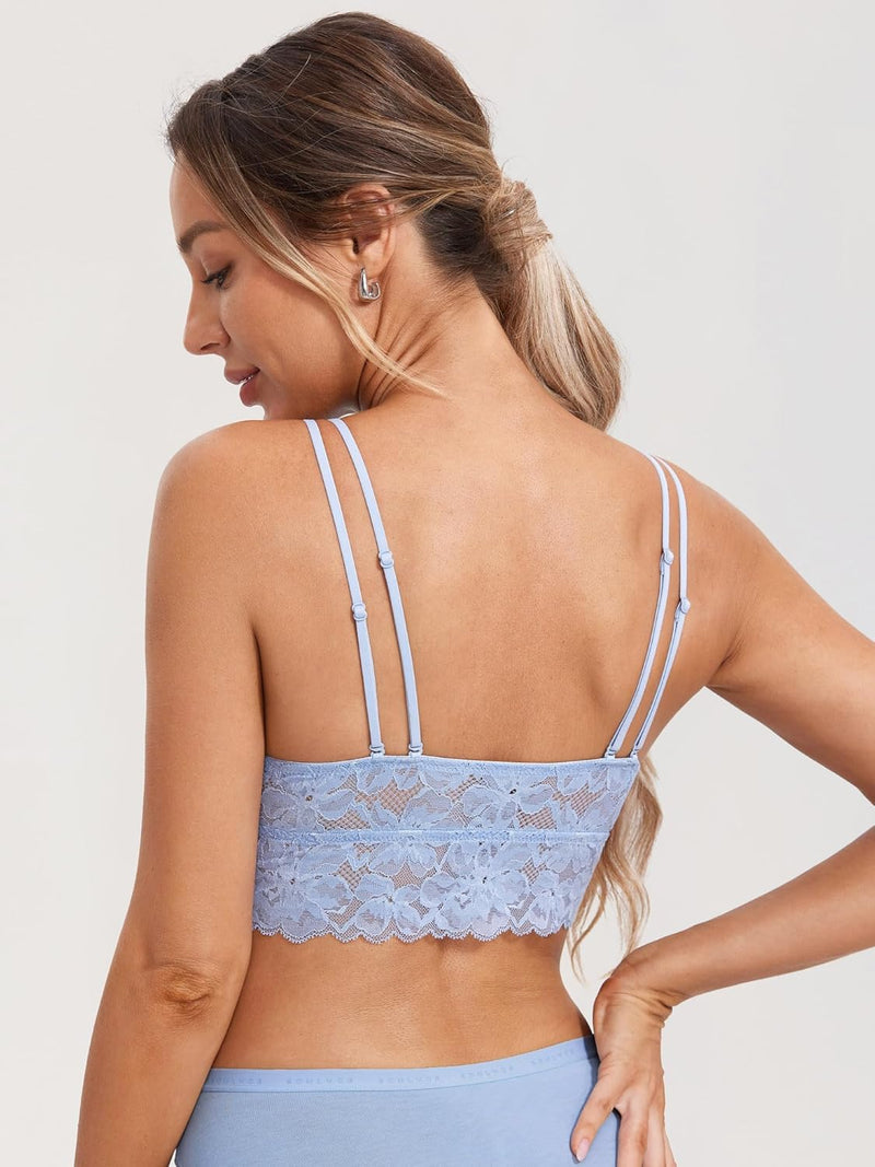 MOMANDA Damen Still BH Grosse Brüste Spitzen Bralette Bügellos Gepolsterte Umstands BHS S Grosse Grö