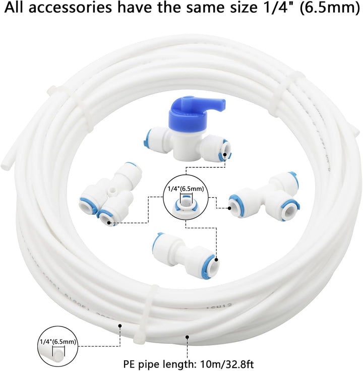 10 m Wasserversorgungsrohr, Kühlschrank Anschluss Set, Kühlschrankfilter Set für Europäischen Stil D