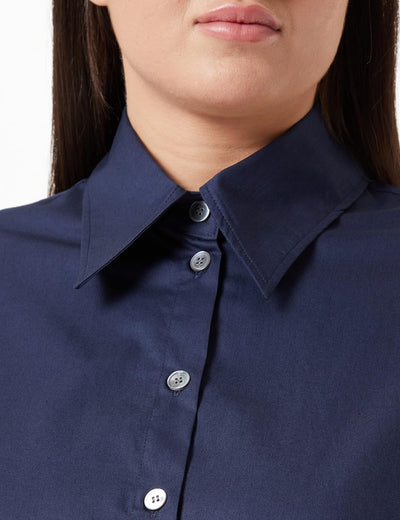Seidensticker Damen Bluse - Fashion Bluse - Regular Fit - tailliert - Hemd Blusen Kragen - Bügelleic