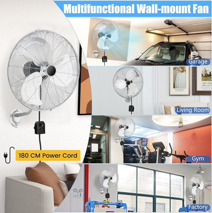 SOARS Wandventilator 120 W, 3 Geschwindigkeiten, vertikaler Winkel von 30 ° und automatisch horizont