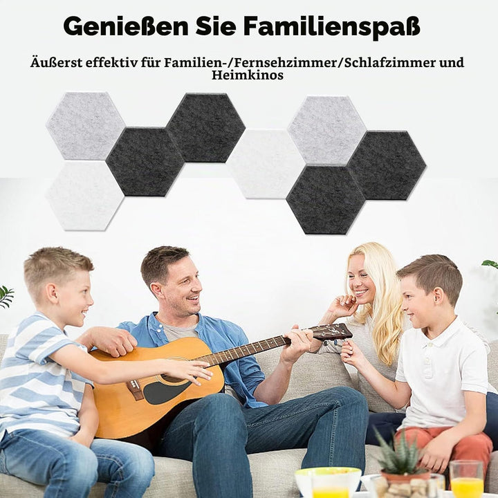 Akustikplatten selbstklebend, Deecam 30X26X1 cm Hohe Dichte Akustikpaneele, Schallschutz/Schmücken f