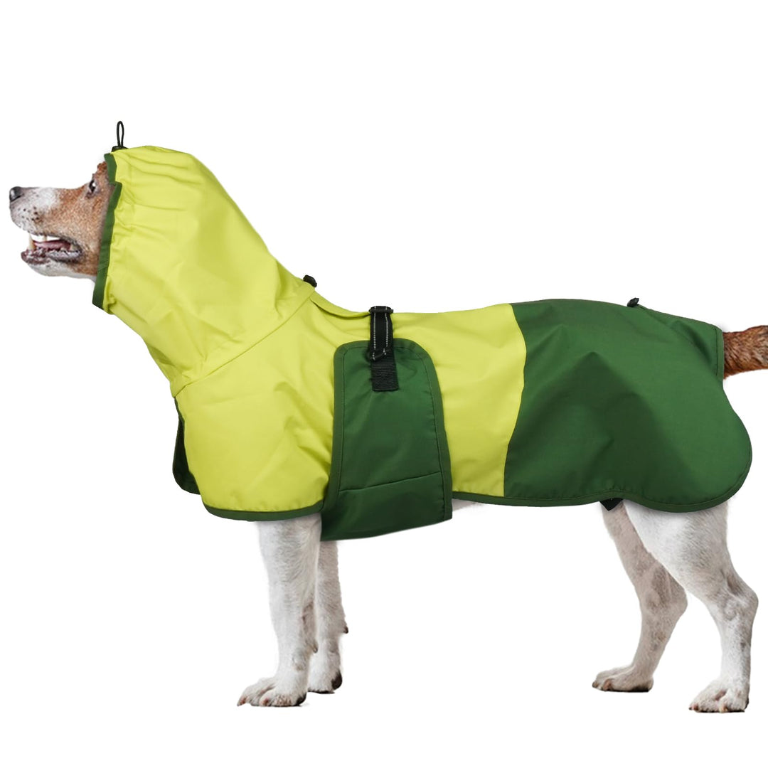 Regenmantel Hund, Regenschutz Hund Regenjacke Hund Wasserdicht mit Kapuze Hunde Regenmantel Mittelgr