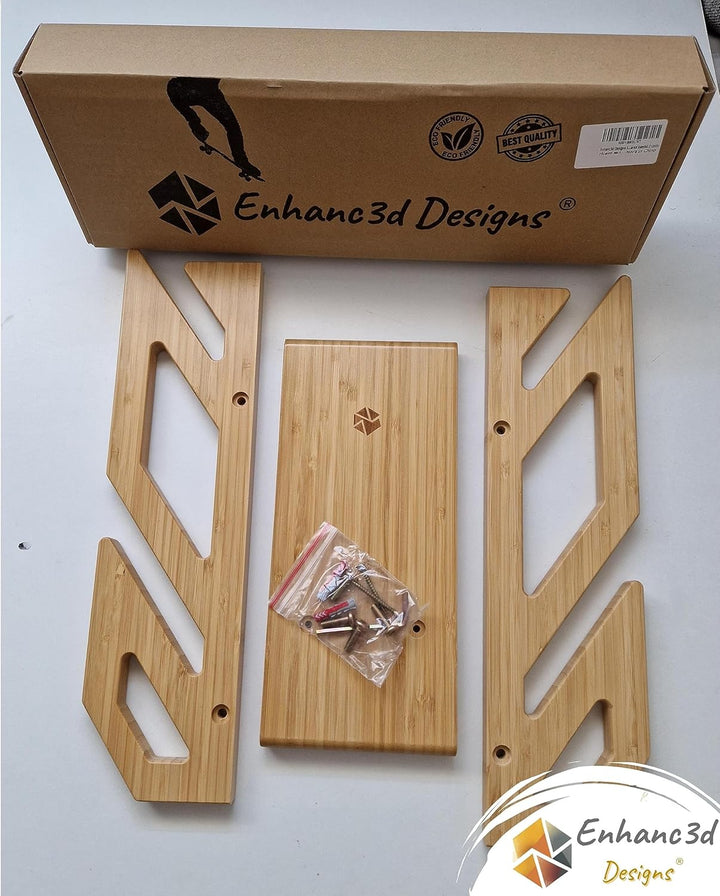 Enhanc3d Designs Skate Wandhalterung Bambus für 2 Skates