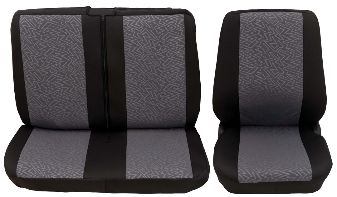 PETEX Auto Transporter Sitzbezüge für Einzel- und Doppelsitz (vorne) 6-teilig - Profi 6 in grau, für