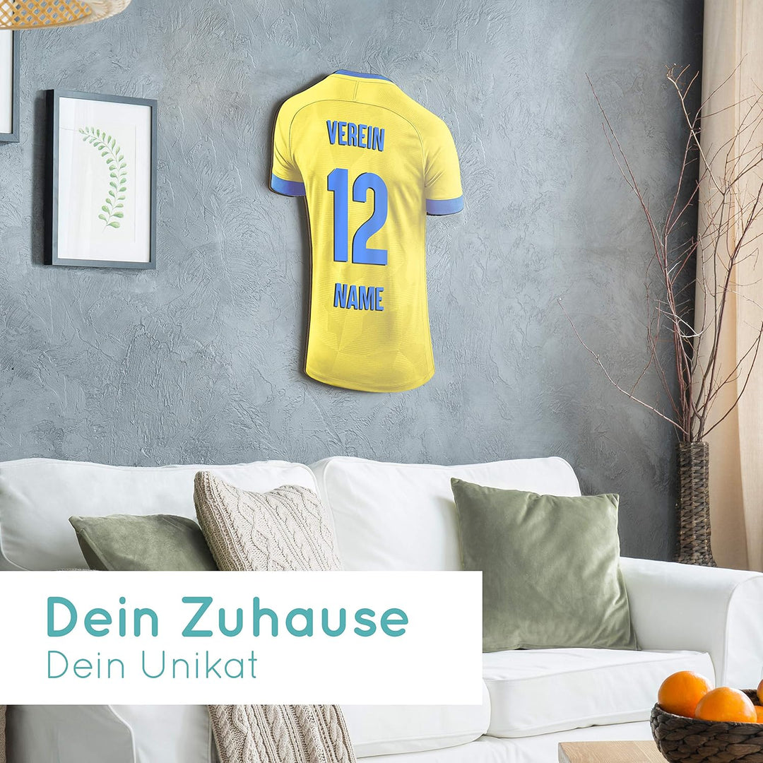Elbeffekt Trikotlampe für Schweden Fans aus Holz - personalisierbares Geschenk - schenke Dein indivi