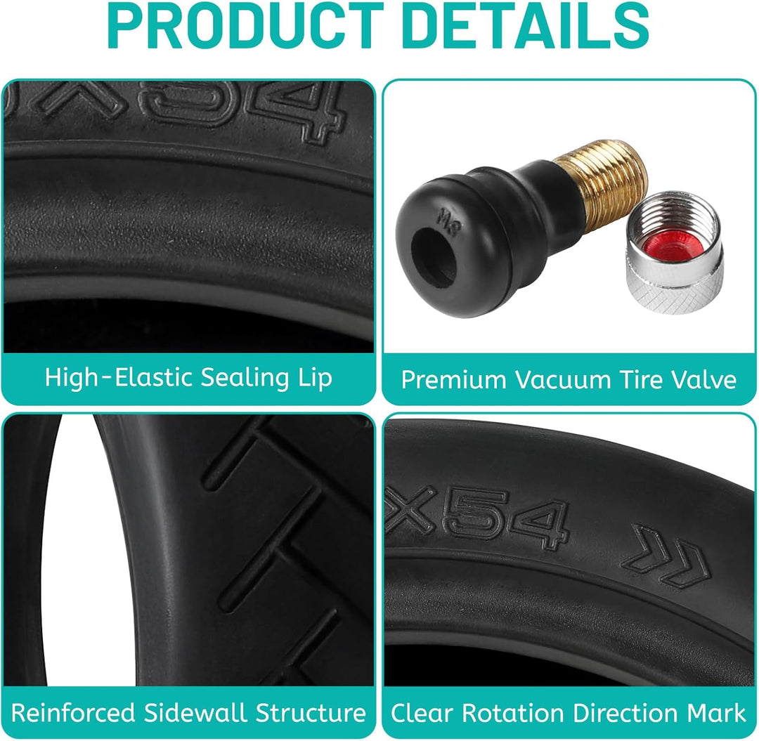 LALAGO 1 Stück Tubeless Reifen 250x54 für Xiaomi Mi4 Lite/Pro Elektroroller E-Scooter, schlauchloser