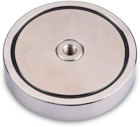 Bergemagnet Neodym mit Bohrung und Schrauböse (magnets4you) - superstarker Magnet für Magnetfischen/