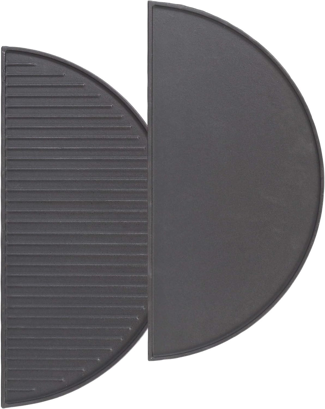 Wiltec 2x Gusseisen Grillplatte 49,8 x 24,3 x 1,5 cm, Gusseisenplatte für Grill mit guter Hitzespeic