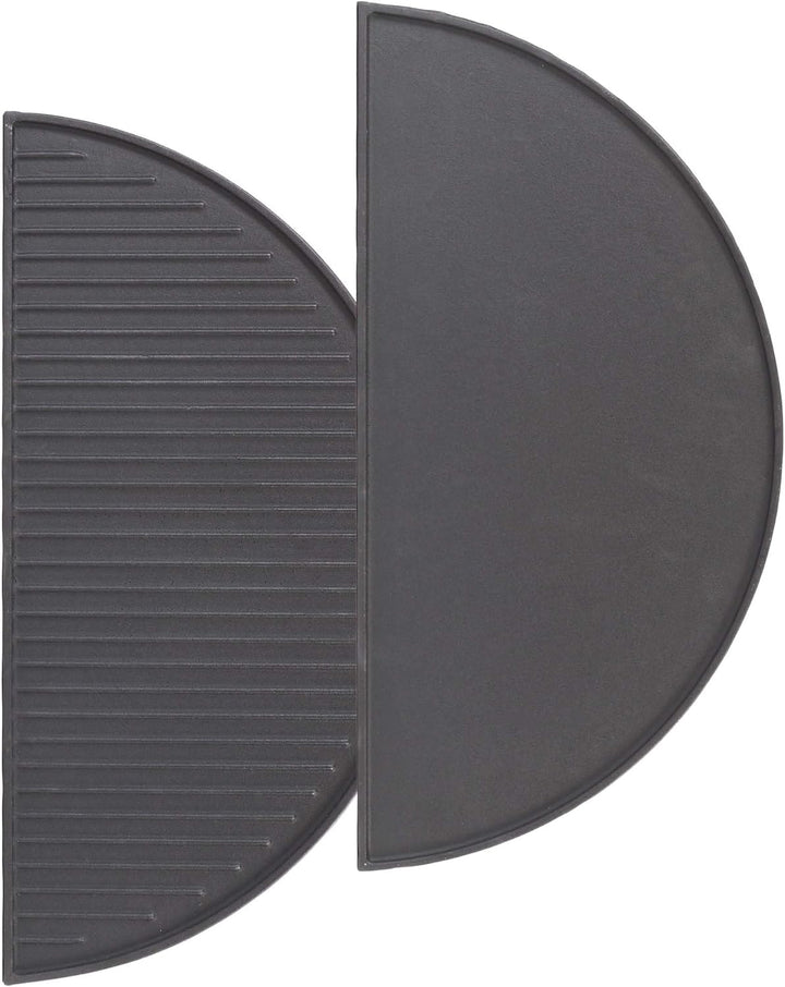 Wiltec 2x Gusseisen Grillplatte 49,8 x 24,3 x 1,5 cm, Gusseisenplatte für Grill mit guter Hitzespeic