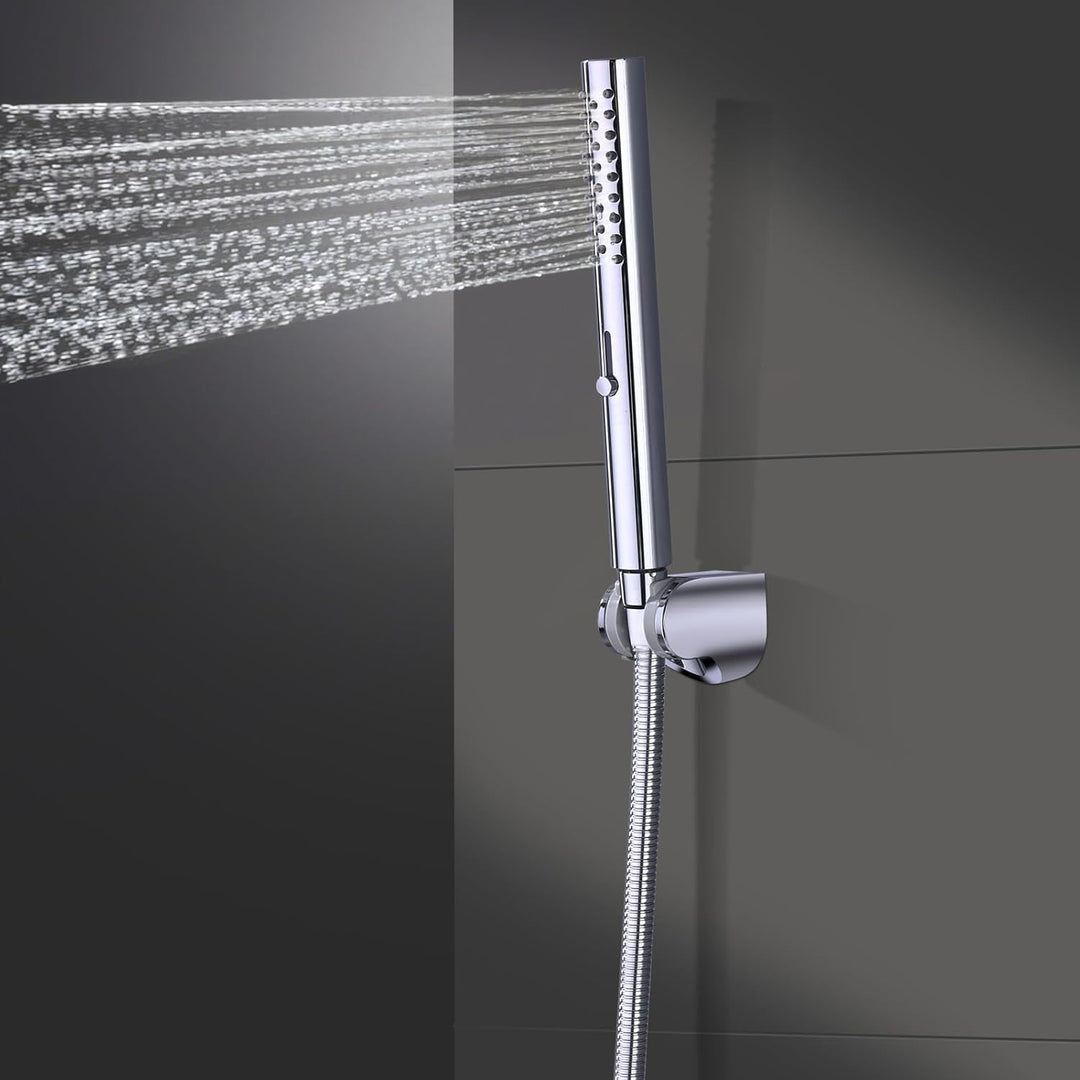 3 Modi Duschkopf Edelstahl DETBOM, Handbrause für Badezimmer, Shower Head Anti-Kalk, Wassersparend S