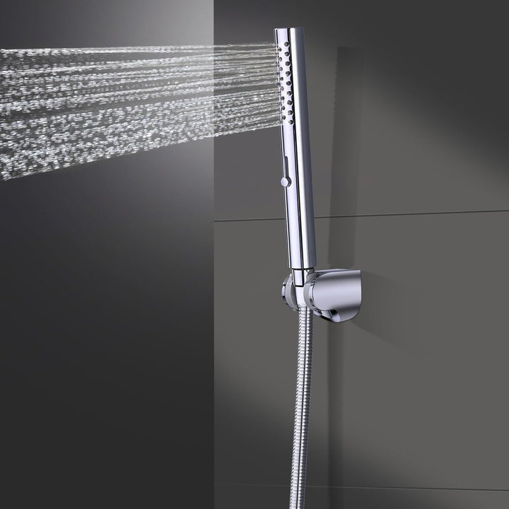 3 Modi Duschkopf Edelstahl DETBOM, Handbrause für Badezimmer, Shower Head Anti-Kalk, Wassersparend S