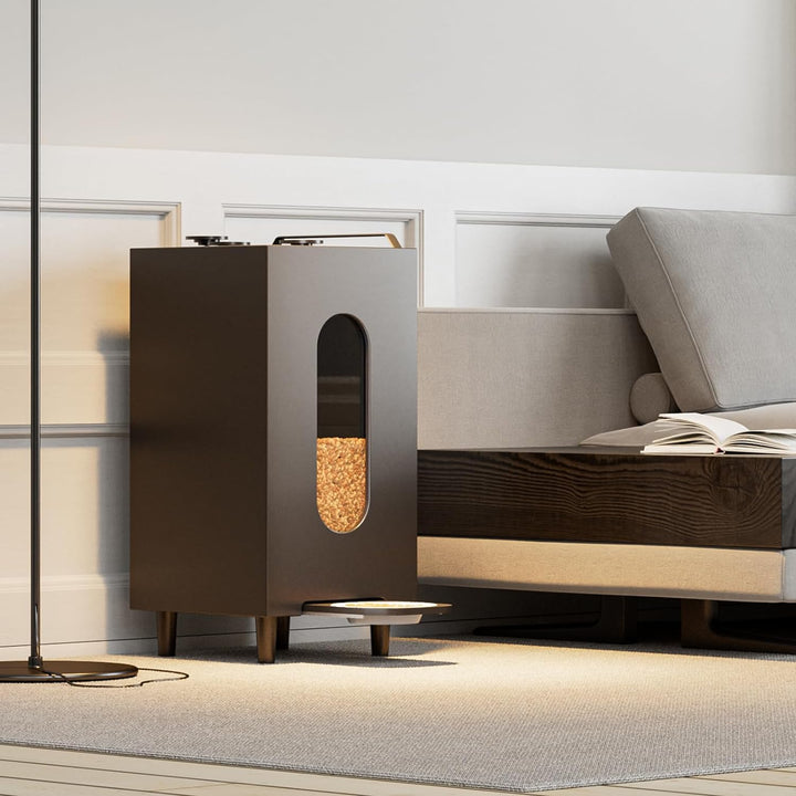 QLS Trockenfutterspender 20L für Katzen Hunde Futterspender Futterautomat mit Schale Tiere 60 x 30 x