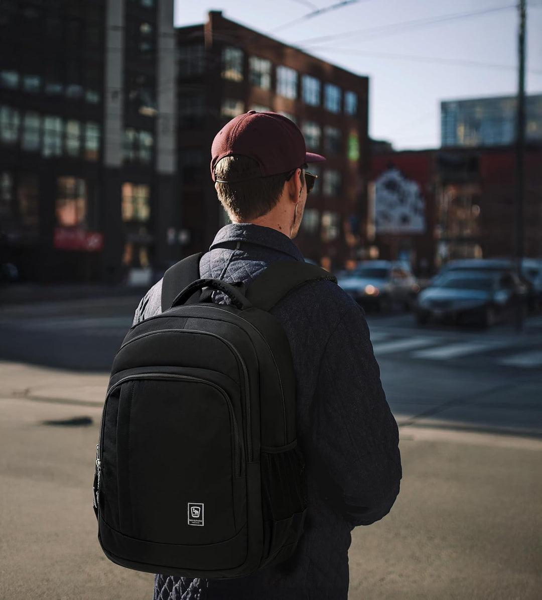 17.3 Zoll Laptop Schulrucksack Teenager Jungen und Mädchen, Rucksack Herren Gross mit Laptopfach Was