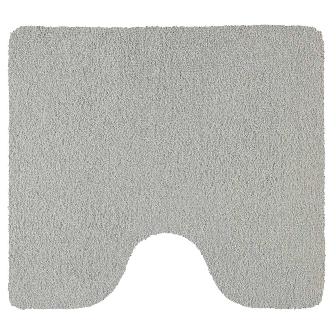 Rhomtuft Badteppiche Square perlgrau - 11 Toilettenvorlage mit Ausschnitt 55x60 cm, Toilettenvorlage