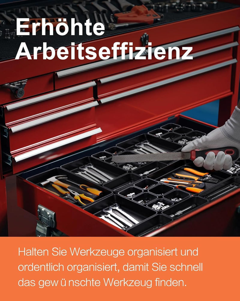 AXNSATRE Sortierbox Schubladen Werkstatt Werkzeug Organizer - 19 Stück Schubladen Ordnungssystem, We